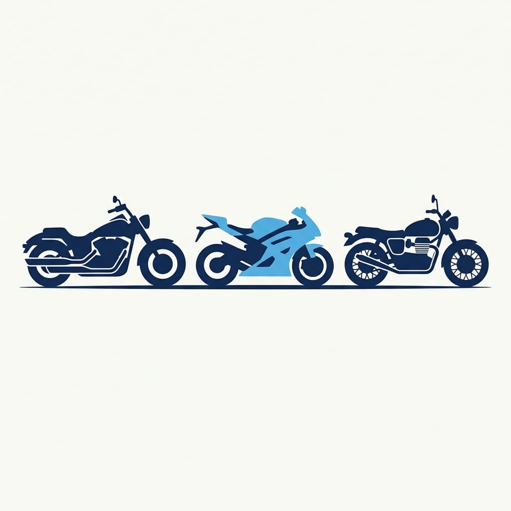 Motorcycle types vector illustration